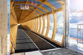 wooden arch roof tunnel