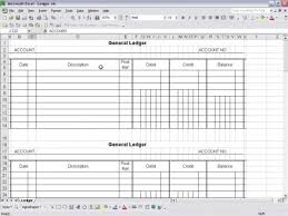 General Ledger Template Excel Accounting Template