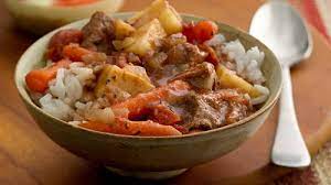slow cooker beef stew with rice recipe