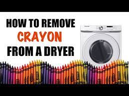 how to remove crayon from a dryer you