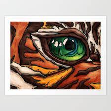 Roaring Tiger Eye Painting Bright