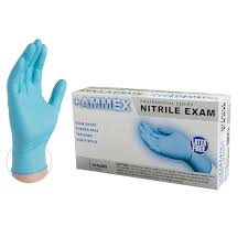 Ammex Medical Blue Nitrile Gloves 4 Mil Latex Free Powder Free Textured Disposable Non Sterile Medium Apfn44100 Case Of 1000