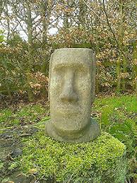 stone garden moai head easter