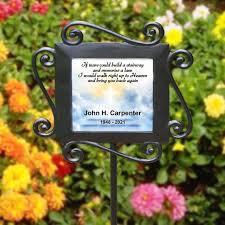 personalized memorial garden stake
