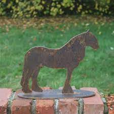 Rusty Metal Heavy Horse Outdoor And