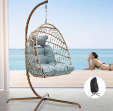 Nicesoul Foldable Wicker Hanging Egg