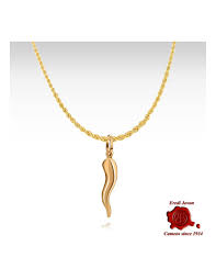 italian horn necklace gold cornicello