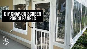enclosure panels for a screen porch