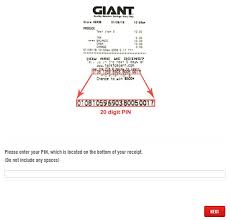 In the next step enter card number and wait. Giant Food Stores Survey Www Talktogiant Com Win 0 Gift Cards