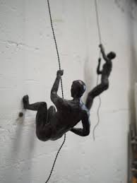Wall Art Hanging Sculpture Climbing Man