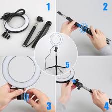 8 Selfie Ring Light With Tripod Stand Ring Light Kit For Live Stream Makeup Mini Led Camera Ringlight For Youtube Video Photography Youtube Self Portrait Shooting Light Indoors Walmart Com Walmart Com