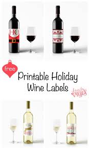 Free Printable Holiday Wine Labels