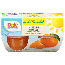 dole fruit bowls mandarin oranges in