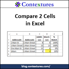 how to pare two cells in excel