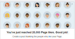 20k facebook fans thank you