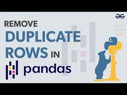 how to remove duplicate rows in pandas