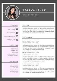 artist resume template editable