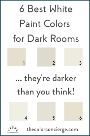 white paint colors for dark rooms