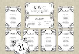 Wedding Seating Chart Template Download Instantly Editable Text