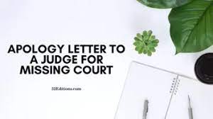 A character reference letter for a criminal case in a court in melbourne is very important. Apology Letter To A Judge For Missing Court Free Letter Templates