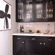 Black Glass Front Butler Pantry