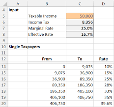 Income Tax Formula Excel University