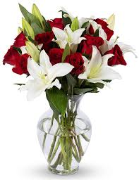Maybe you would like to learn more about one of these? Amazon Com Benchmark Bouquets Red Roses And White Oriental Lilies With Vase Fresh Cut Flowers Grocery Gourmet Food