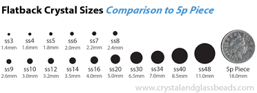 55 Complete Swarovski Crystal Rhinestones Size Chart