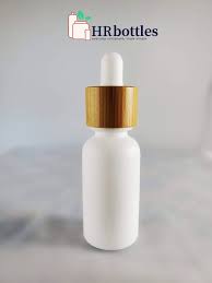 White Frosted Glass Dropper Bottle