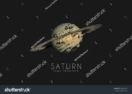 Saturn Logo Design Planet Logo Cosmic Stock Vector Royalty
