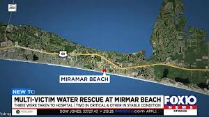 water rescues at miramar beach in florida