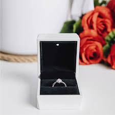 diamond ring box with led light jewelry
