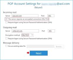 access aol email account with outlook