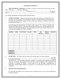 flooring contract template doc template
