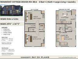 House Plans Small 2 Level Home 88 6 M2