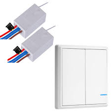 Wireless Light Switch And Receiver Kit For Lamps Ceiling Fans Appliances Night Light Indicator No Wiring No Wifi 2 Gang Button 2way 2 Switches 2 Receivers Kit Amazon Com Industrial Scientific