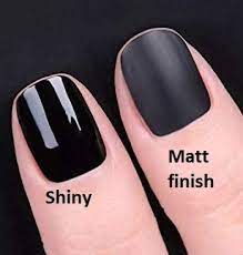 Add a matte black polish and wait to dry. Matte Vs Glossy Nails Matte