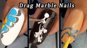 easy nail ideas drag marble nails