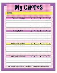 Printable Chore Chart For Kids Chore Chart Kids Free