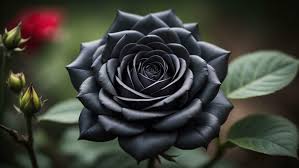 black rose flower close up ai