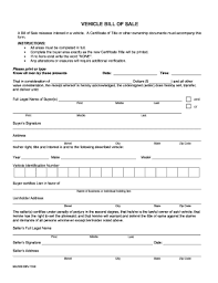 bill of template fill out and