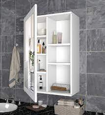 White Engineered Wood Bathroom Cabinet