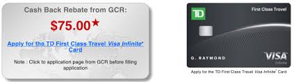 td first cl travel visa infinite