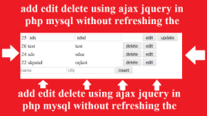 using ajax jquery in php mysql