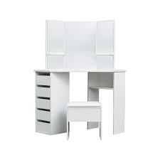 corner dressing desk with 3 fold mirror