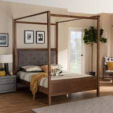 Do you suppose wood canopy bed frame queen appears to be like nice? Oasoba Modern Queen Wooden Canopy Bed