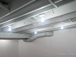 unfinished basement lighting