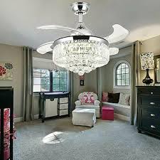 Crystal Ceiling Fan Light 36 Inch
