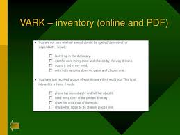 Ppt Student Profiling Vark Learning Preferences And