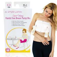 Simple Wishes Hands Free Breast Pump Bra Pink Xs L